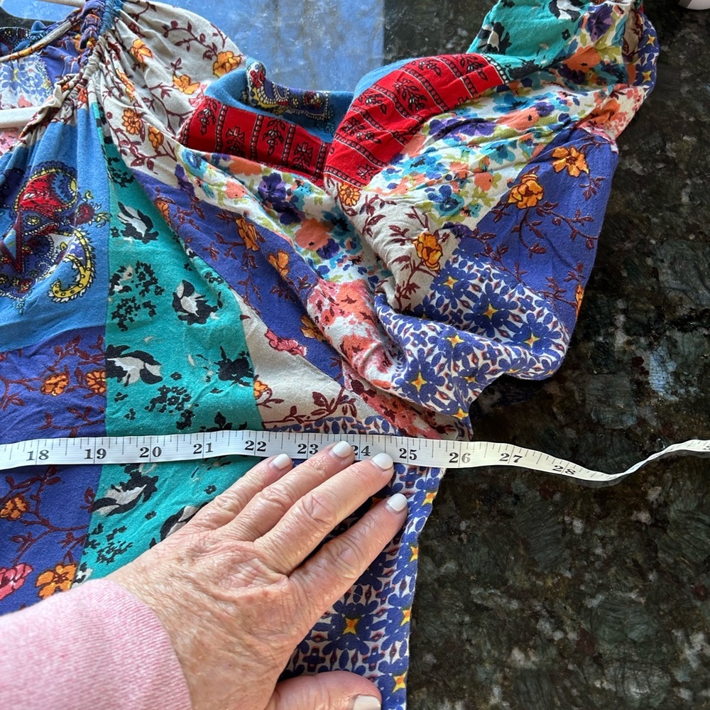 Sacred Threads Patchwork Granola Boho Tiered Ruff… - image 7